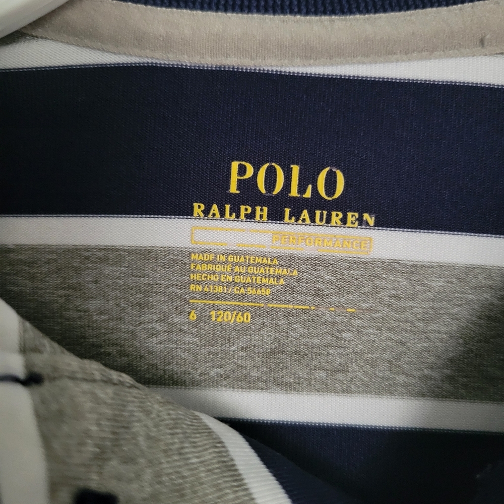Polo Ralph Lauren Performance Polo 6 Boys Striped Golf - Picture 3 of 8